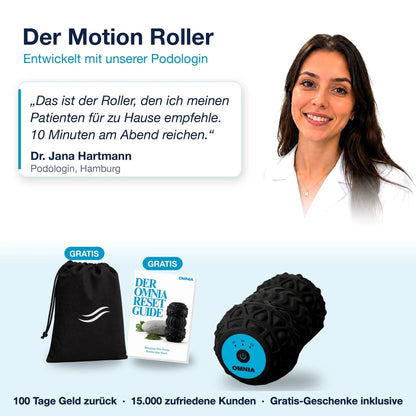 OMNIA Motion Roller mit Gratis-Geschenken, empfohlen von Dr. Jana Hartmann